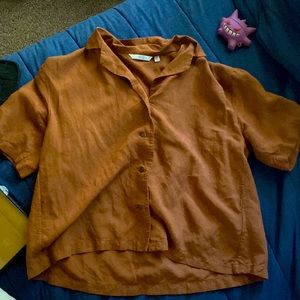 Uniqlo burnt amber shirt